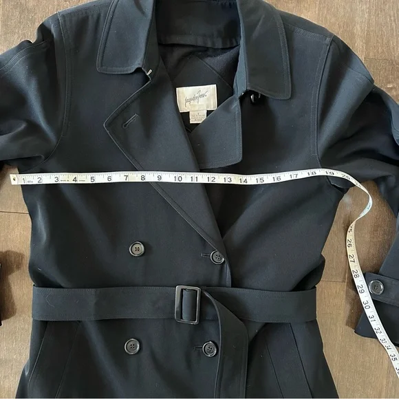 Vintage Jacqueline Ferrar Maxi Trench Coat Belt Timeless Classic Versatile 8 - Picture 5 of 13